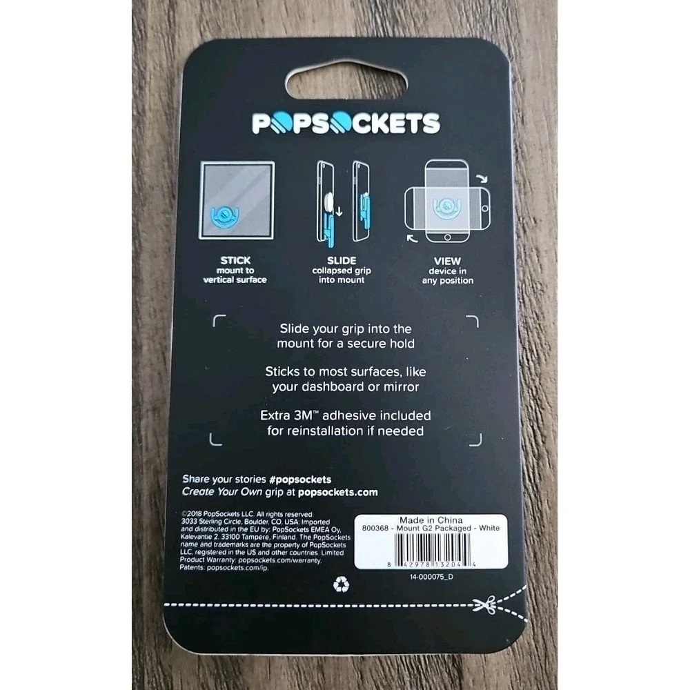 THREE PopSockets Mount, Cactus Pot Popgrip & Bubblegum Giraffe Poptop
